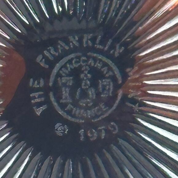 1979 Franklin Mint Dwight D. Eisenhower Came Paperweight Baccarat Crystal VTG - Picture 12 of 12